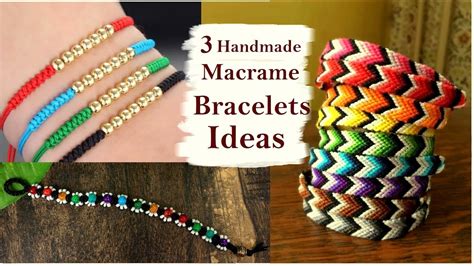 3 Handmade Bracelet Ideas Using Thread How To Make Bracelets At Home