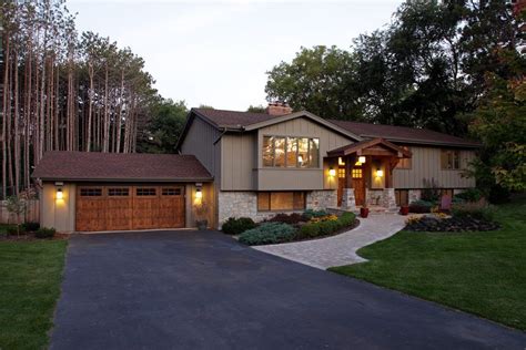 Raised Ranch Facelift Exterior Traditional With Path Sidelights
