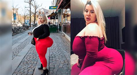 Instagram mujer sueca busca tener el trasero más grande del mundo con peculiar dieta Aweita