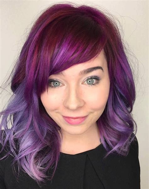 Gold hair colors hair color pink purple hair green hair hair colours for pale skin short hair colour edgy hair colors wavy bob hairstyles pretty hairstyles. 30 Gorgeous Purple Hairstyles for Short Hair | Gymbuddy Now