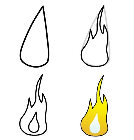 Learn how to draw fire flames pictures using these outlines or print just for coloring. How to draw flames
