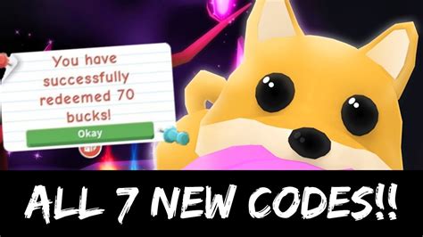 All 7 Adopt Me New Codes Roblox 2019 Youtube