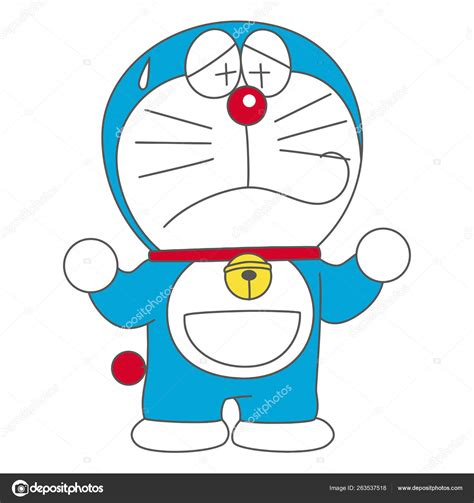 Doraemon Character Japan Manga Cry Sad Illustration Stock Editorial