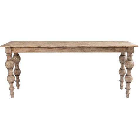 Kosas Home Blair Solid Pine Wood Console Table In Natural Beige Finish