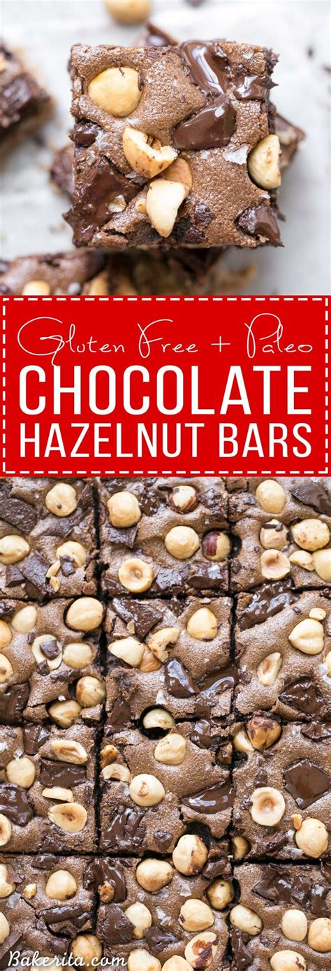 These Chocolate Hazelnut Bars Have A Hazelnut Flour Crust And Are