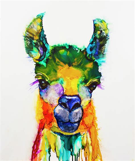 Llama Rama Painting By Art By Leslie Franklin Fine Art America