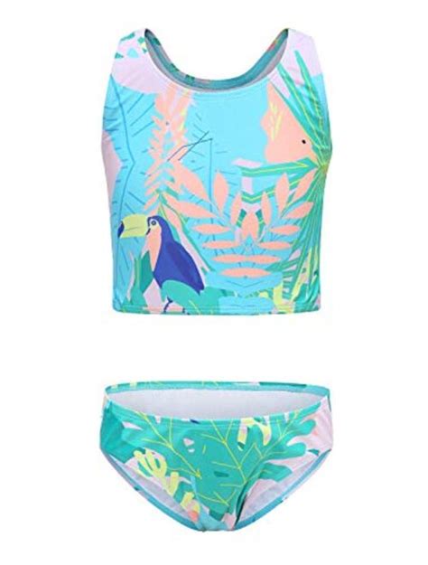 Buy Girls Two Piece Tankini Boyshort Swimsuit Kids Swimwear Set Sun