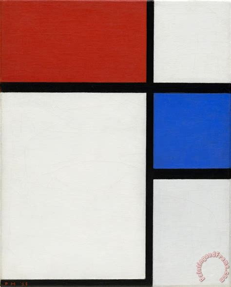 Number 14 1948 1.45 autumn rhythm 1950 1.67 blue poles 1952 1.72. Piet Mondrian Composition No. Ii, with Red And Blue ...