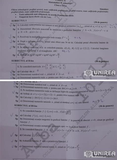 Rezolvare subiectul dat la simulare bac in anul 2021 la tehnologic. Simulare BAC 2015: subiectele la proba de MATEMATICA