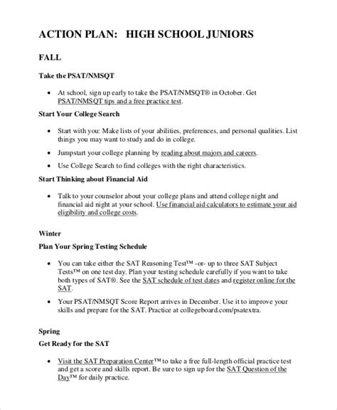 Action Plan For Students 11 Examples Format Pdf Examples