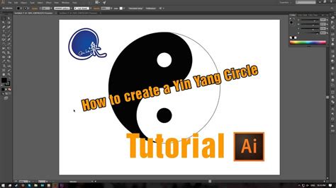 Adobe Illustrator Tutorial How To Draw A Yin Yang Circle Youtube