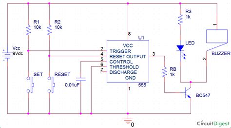 In 2017, it was said over a billion 555 timers are pr. Panic Alarm Button Circuit using 555 Timer IC - ArRoboticsBlog