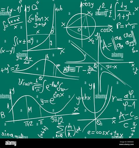 Vector Illustration Of Seamless Math And Geometry Background Stock