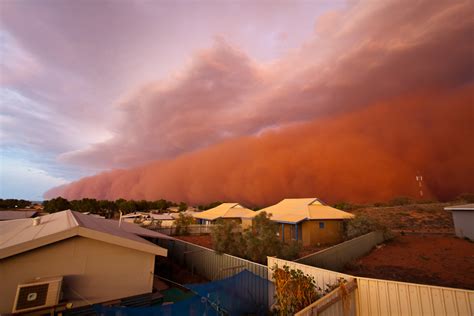 Sand Storm Front In Onslow Western Australia Rwtf