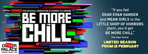 Be More Chill London Tickets The Other Palace Lovetheatre