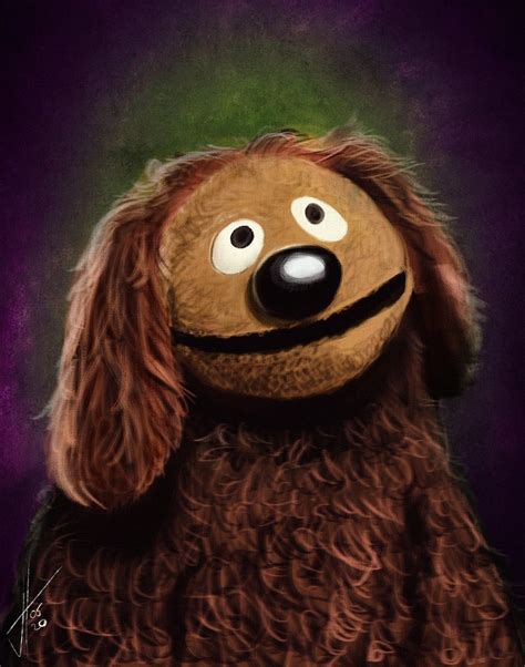 Rowlf The Dog Portrait Print The Muppets Etsy