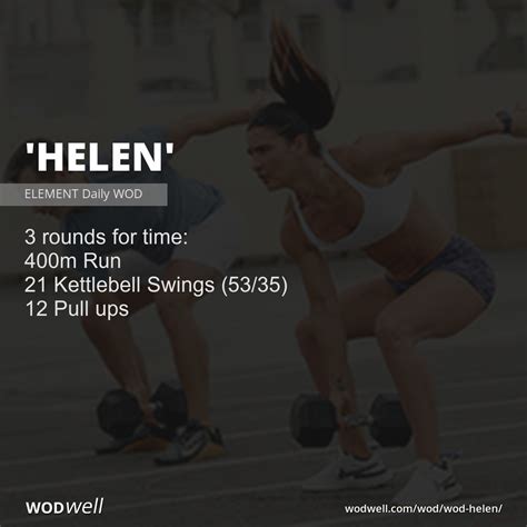 Wod Helen Workout Element Daily Wod Wodwell