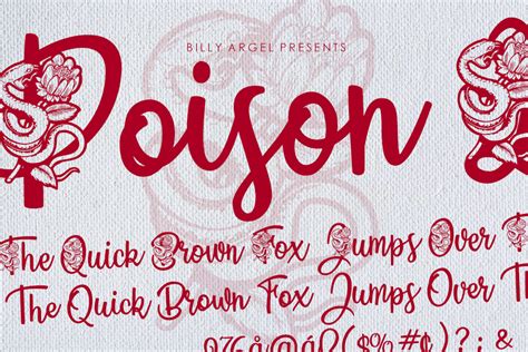 Poison Love Font Billy Argel Fonts Fontspace