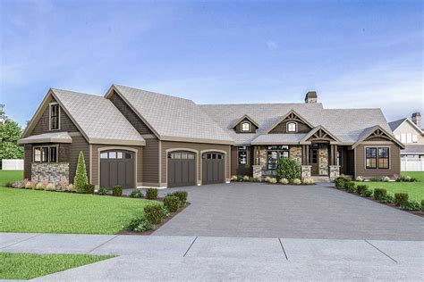 Invariably, craftsman house plans feature porches and usually there is more than just one. Plan 280032JWD: Mountain Craftsman House Plan with Bonus ...