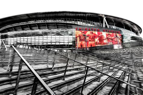 Emirates Stadium London Art Mixed Media By David Pyatt Pixels