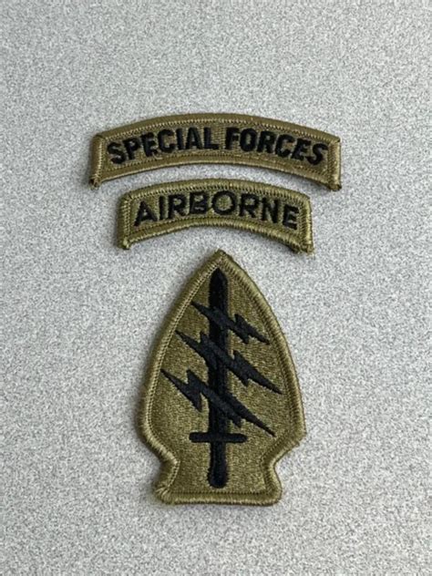 Us Army Special Forces Command Ocp Ssi Patch W Sf And Airborne Tabs Sew