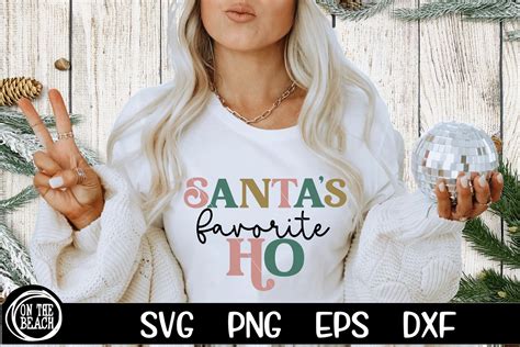 Santa S Favorite Ho Svg Retro Christmas Graphic By On The Beach Boutique · Creative Fabrica
