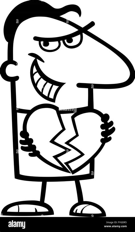 Hombre Corazón Lacerado Cartoon Ilustración Fotografía De Stock Alamy