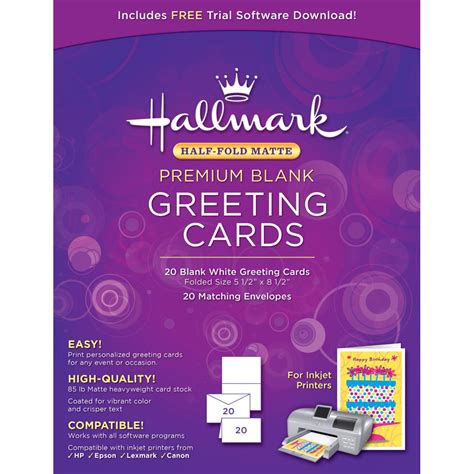 Hallmark Greeting Card Software Bundle With 20 Blank Cards 20717991 Hsn