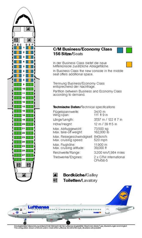 Lufthansa Airbus A320 Seating Chart