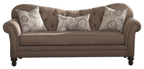 Coaster Carnahan Traditional Sofa With Tufted Reverse Camel Back