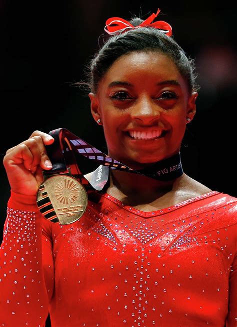 Springs Simone Biles Wins Third Straight World All Around Gymnastics Title