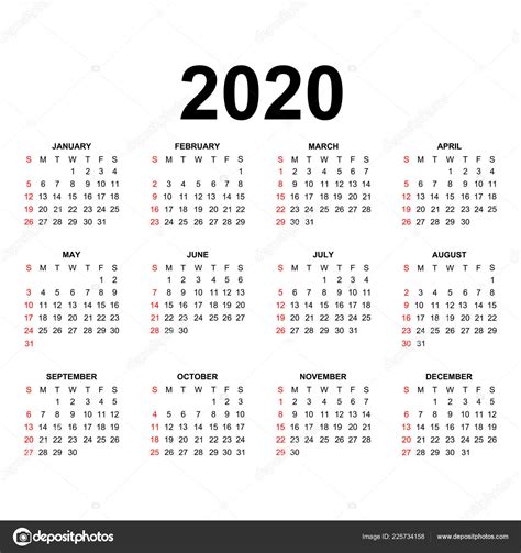 Calendario Del 2020 Para Imprimir Imagesee