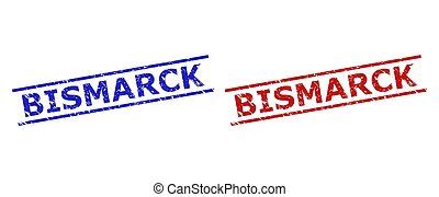 Bismarck Scratched Stamp Seals Bismarck Grunge Stamp Seals In Red And