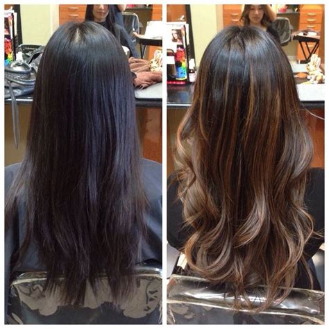 Before And After Balayage Ombré Yelp Brown Hair Balayage Baylage