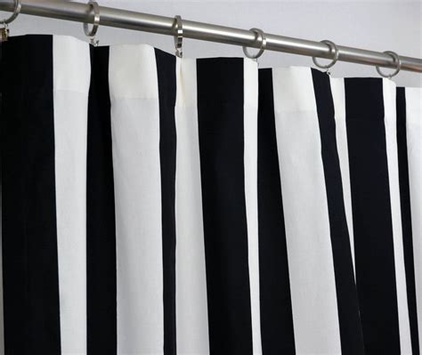 Black White Modern Vertical Stripe Curtains Rod Pocket 84 96 108 Or 120 Long By 24 Or 50