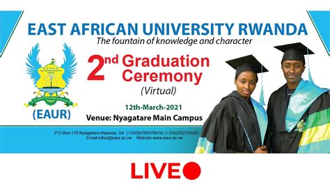 East African University Rwanda Eaur Second Gradution Live Stream