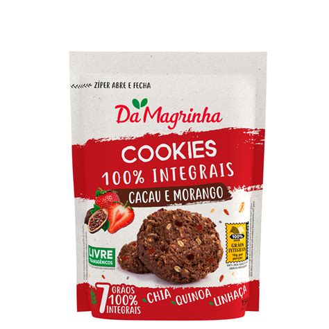Cookie Integral Da Magrinha Sabor Cacau Morango G Rika Distribuidora