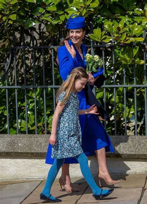 Prince William Princess Kate And Kids Coordinate In Royal Blue For