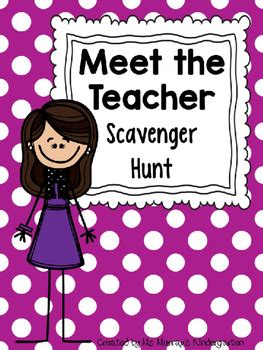 Write a review to help other teachers and parents like yourself. Editable Version of My Meet The Teacher Scavenger Hunt by ...