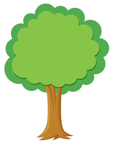 A Simple Tree On White Background Download Free Vectors