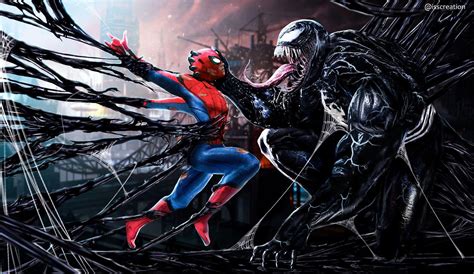 Venom Vs Spiderman Wallpapers Top Free Venom Vs Spiderman Backgrounds