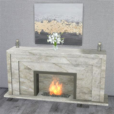 Platinumluxesims — Luxe Marble Fireplace • 14 Swatches