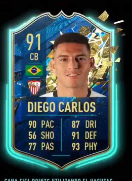 91 totssf diego carlos player review! Diego Carlos Official TOTSSF Card (Beast!) : FIFA
