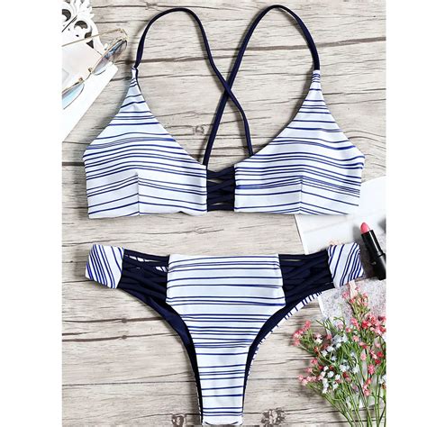 Aliexpress Com Buy New Summer Sexy Women Bikini Set Two Piece Striped