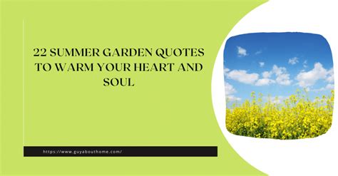 Summer Garden Quotes To Warm Your Heart And Soul