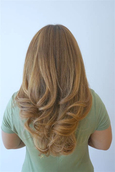 Full Balayage And Babylights Creating An All Over Caramel Butterscotch
