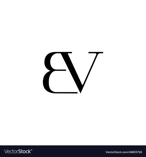 Bv Initials Logo Design Initial Letter Logo Vector Image