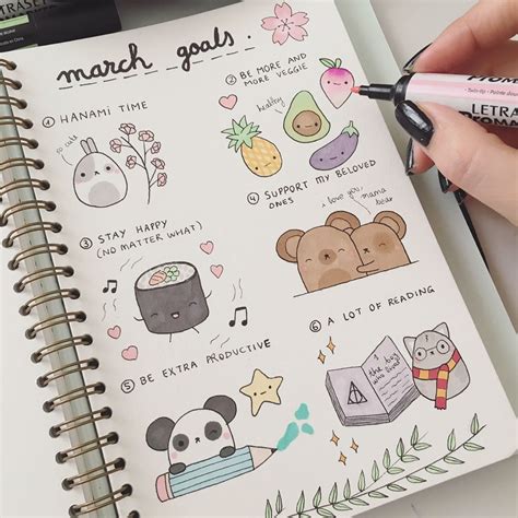 March Goals Doodle To Start This Cute Month And Spring Yay Stay