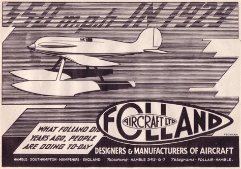 Folland Aircraft Aviation Industry Aircraft British Aircraft