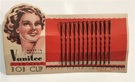 1940s Vintage Vanitee Bob Clip Bobby Pins Hair Grips New Old Stock
